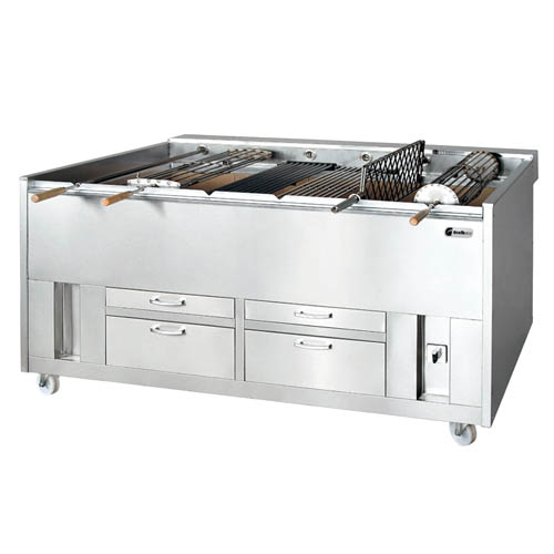 [GLC-BC0033038051] Barbecue (BBQ/Churrasqueira) Charbon de Bois à la Portugaise 5 Grilles Rotatifs Grelhaço